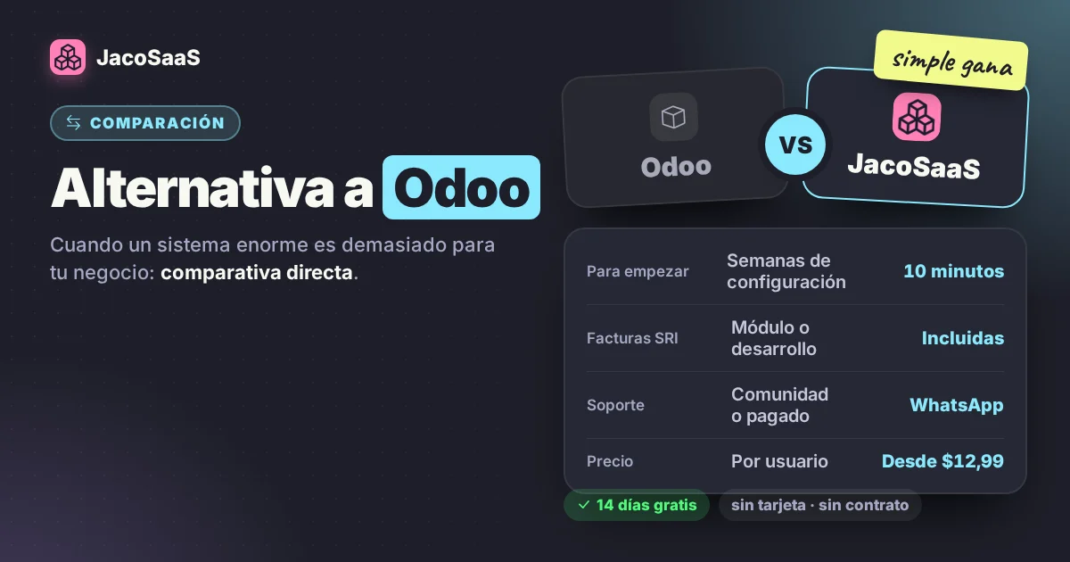 Alternativa a Odoo para PyMEs en Ecuador