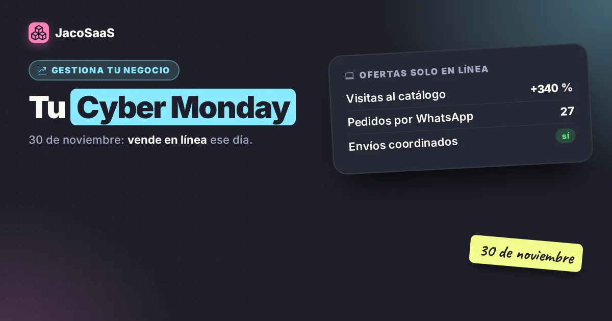 Cyber Monday 2026: cómo vender en línea ese día