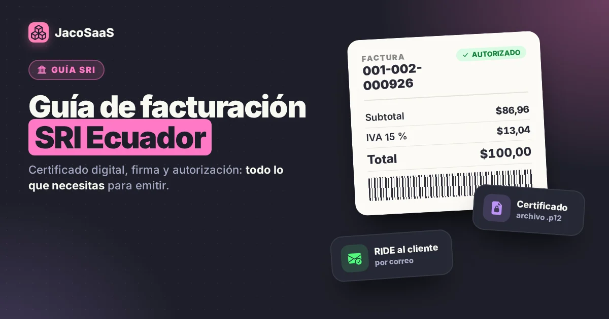 Guía de facturación electrónica SRI Ecuador
