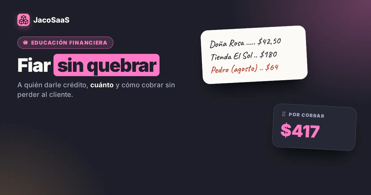 Fiar sin quebrar: cuánto crédito dar a tus clientes y cómo cobrarlo