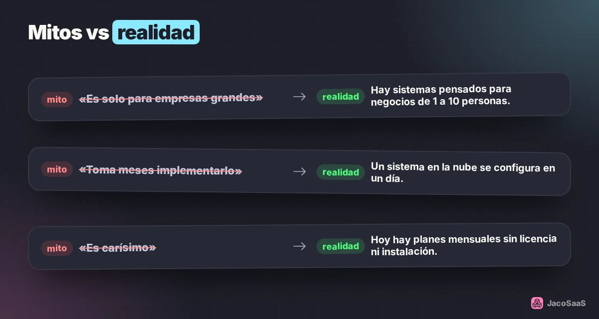 Tres mitos que frenan a los negocios pequeños.