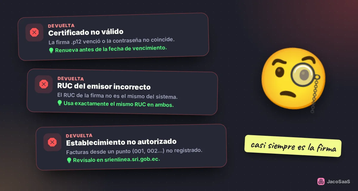 Los tres rechazos más comunes y cómo resolverlos.
