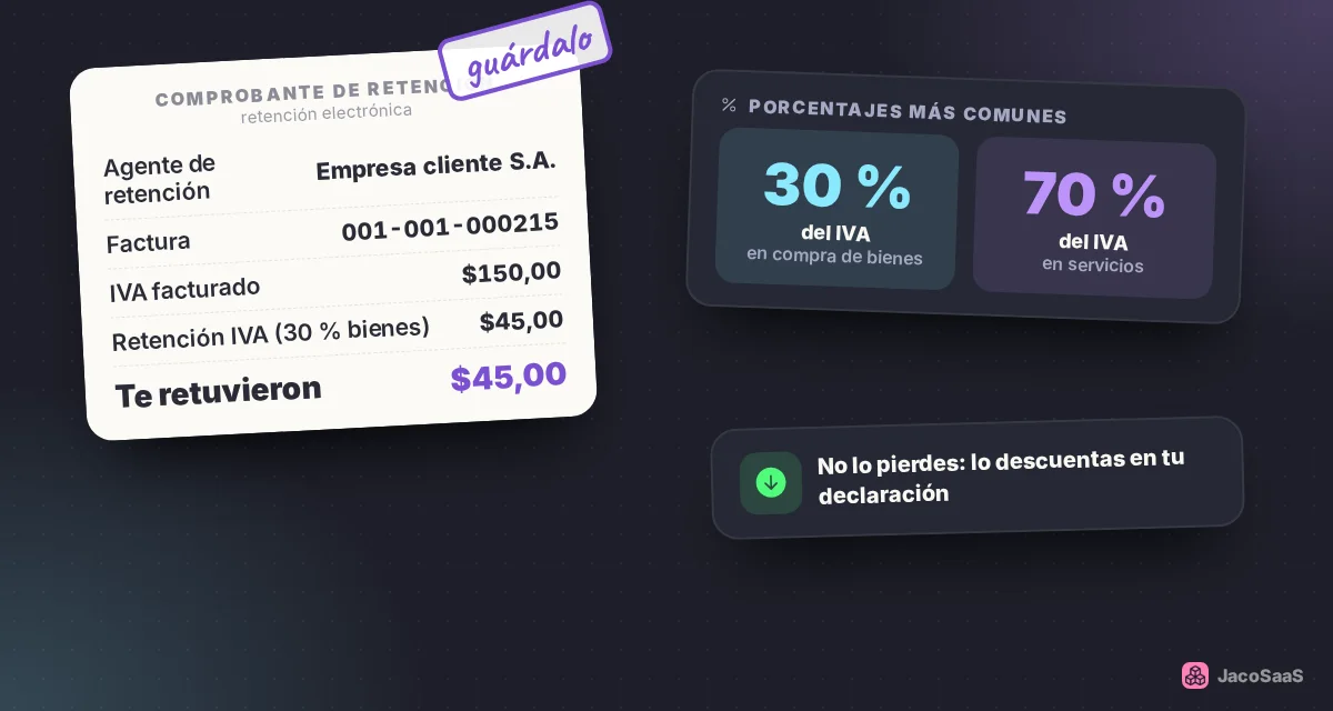 El comprobante de retención es dinero que descuentas en tu declaración: guárdalo.
