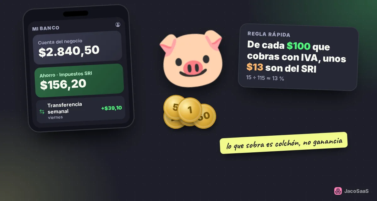 Una cuenta aparte para impuestos y una transferencia semanal bastan.