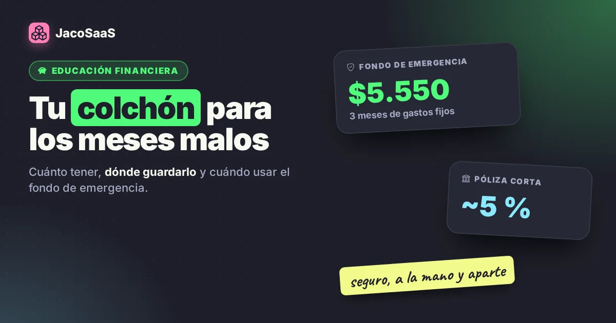 Fondo de emergencia del negocio: cuánto tener, dónde guardarlo y cuándo usarlo