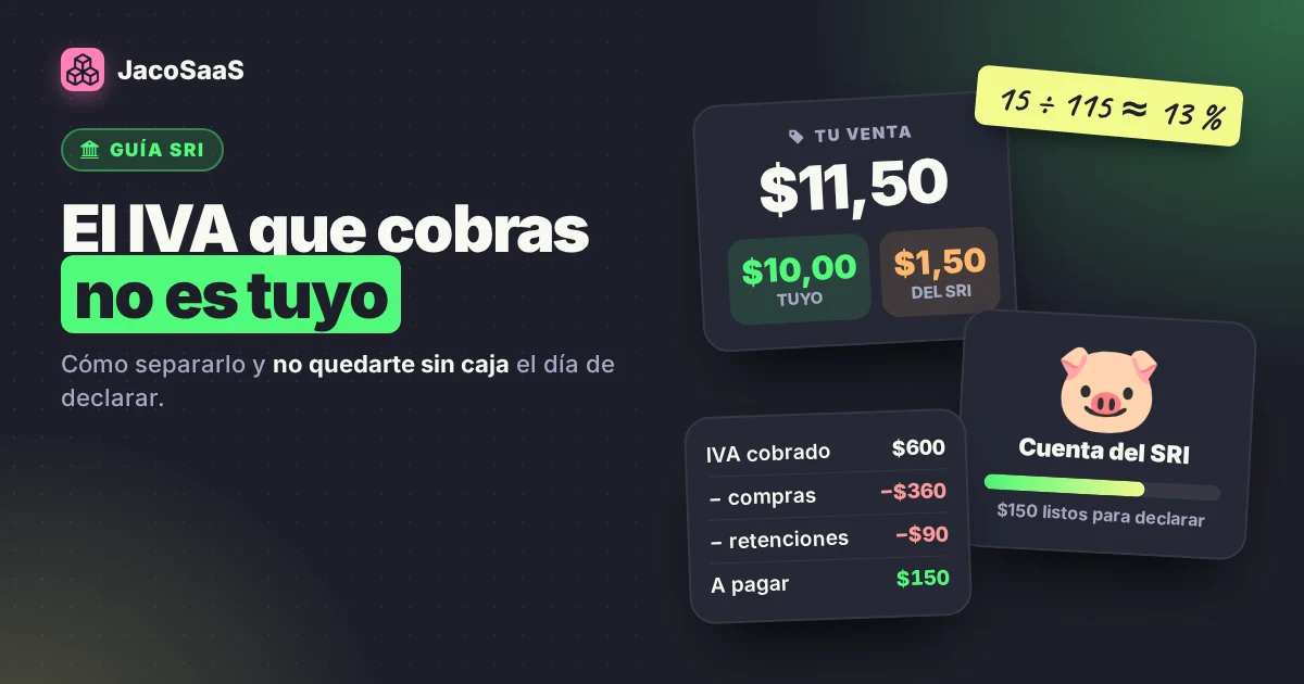 El IVA que cobras no es tuyo: cómo separarlo y no quedarte sin caja