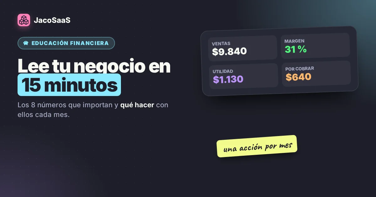 Cómo leer los números de tu negocio cada mes en 15 minutos