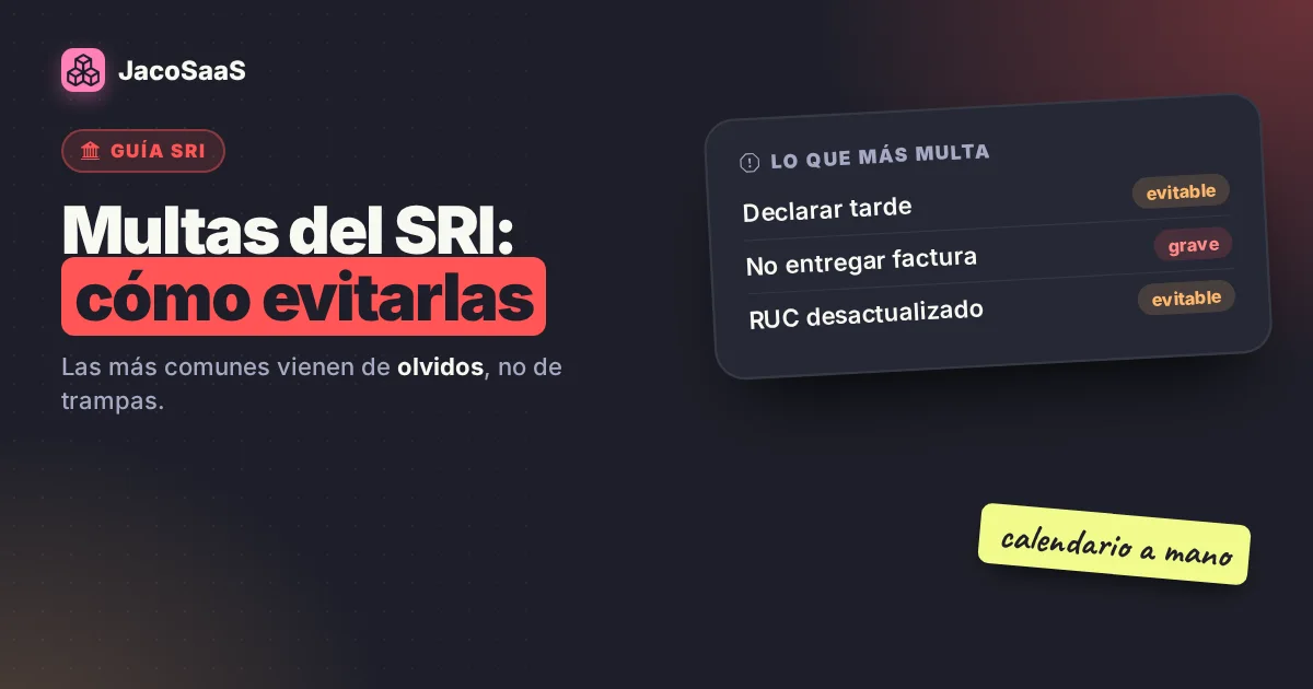 Multas del SRI más comunes y cómo evitarlas