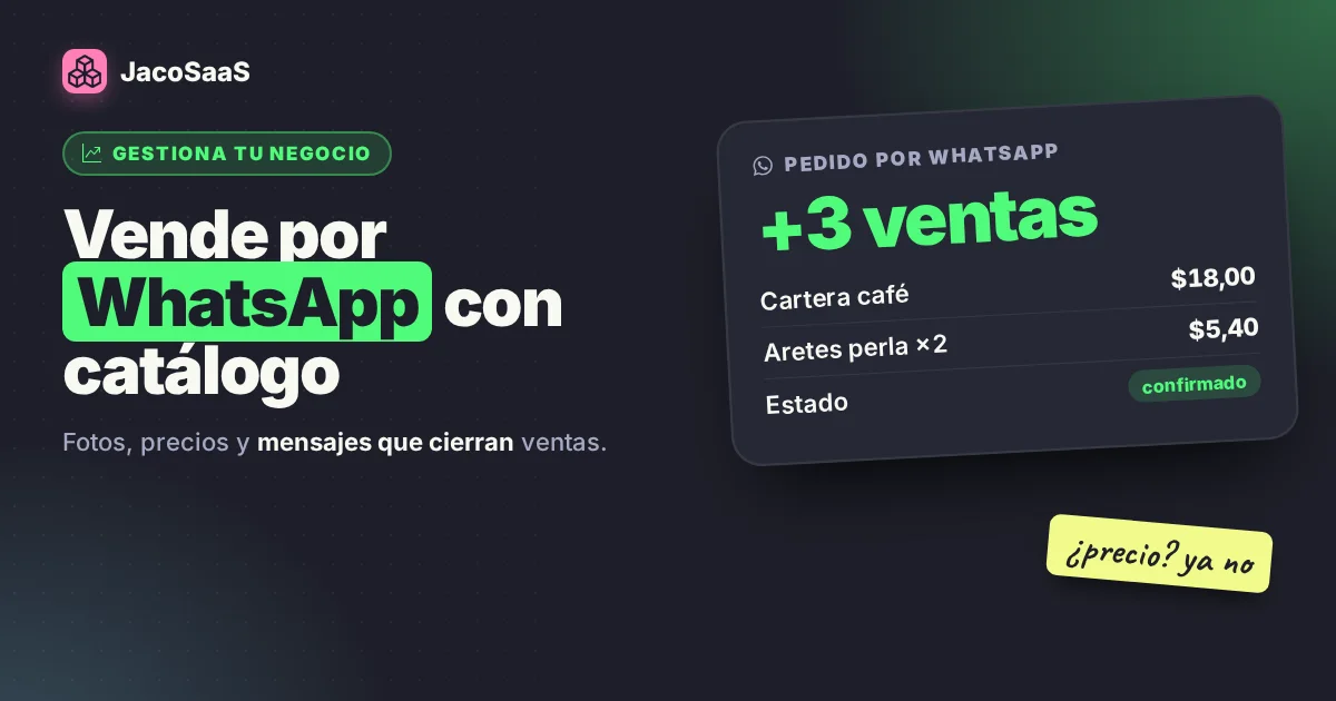Cómo vender por WhatsApp con un catálogo, paso a paso