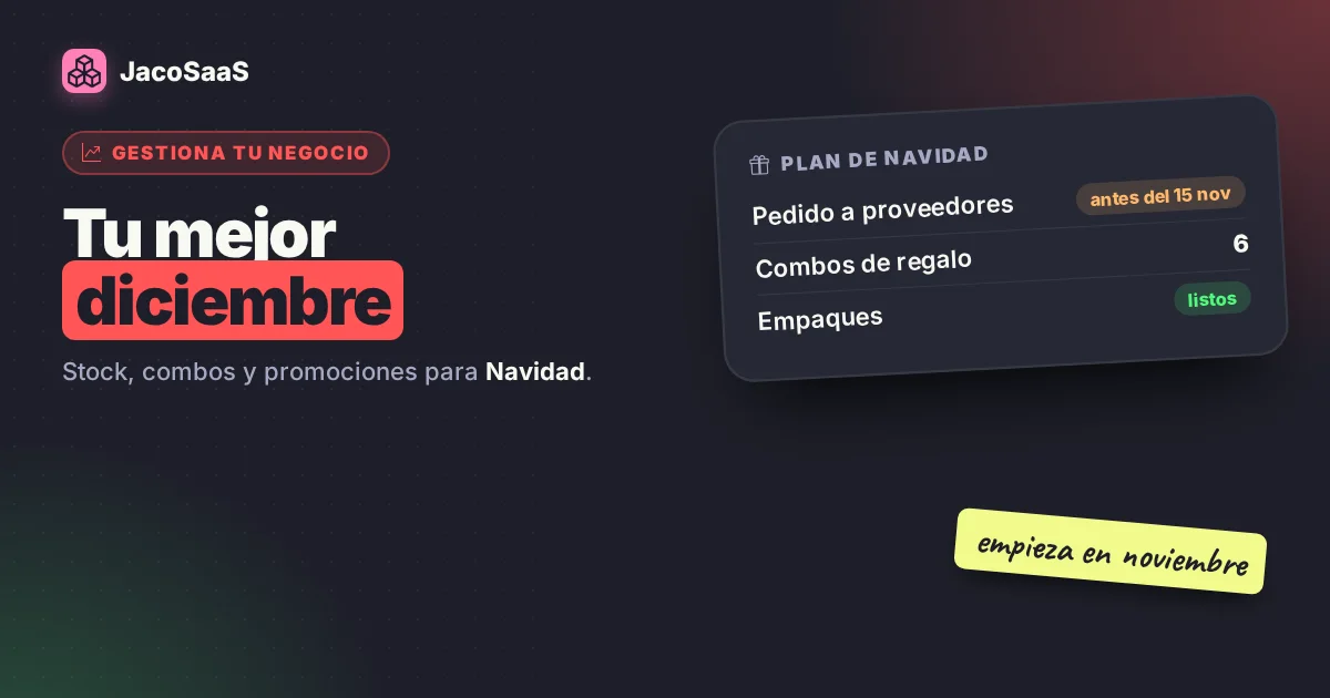 Ventas de Navidad: stock, combos y promociones para tu negocio