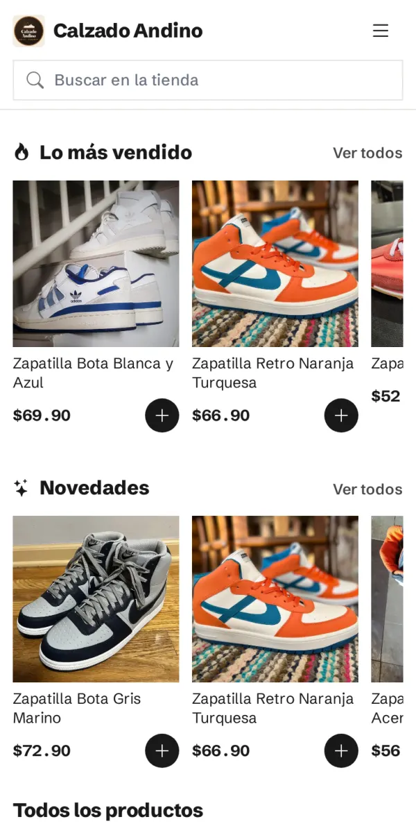 Diseño Vitrina del catálogo online