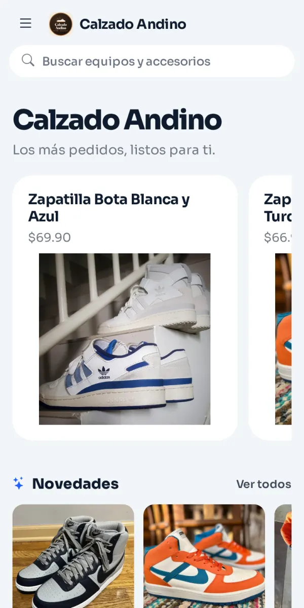 Diseño Tecno del catálogo online