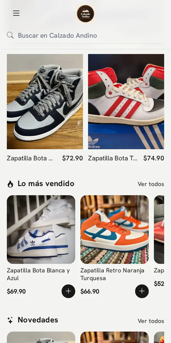 Tienda en línea con el diseño Esencial