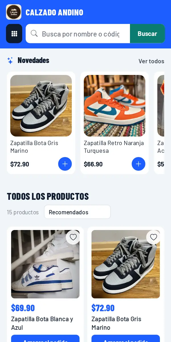 Tienda en línea con el diseño Mercado