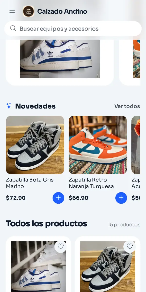 Tienda en línea con el diseño Tecno