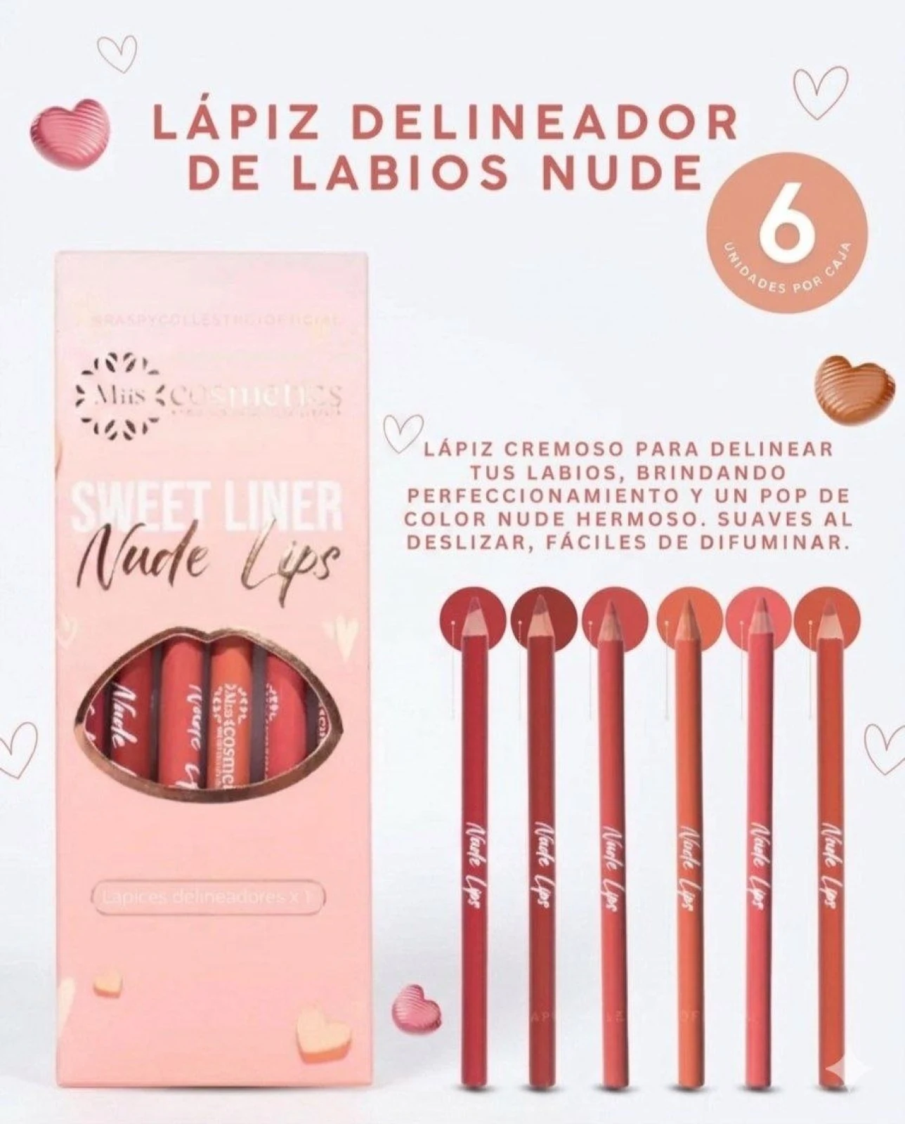 CAJA DELINEADOR LABIOS MIIS COSMETICS SLR03